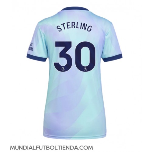 Camiseta Arsenal Raheem Sterling #30 Tercera Equipación Replica 2024-25 para mujer mangas cortas